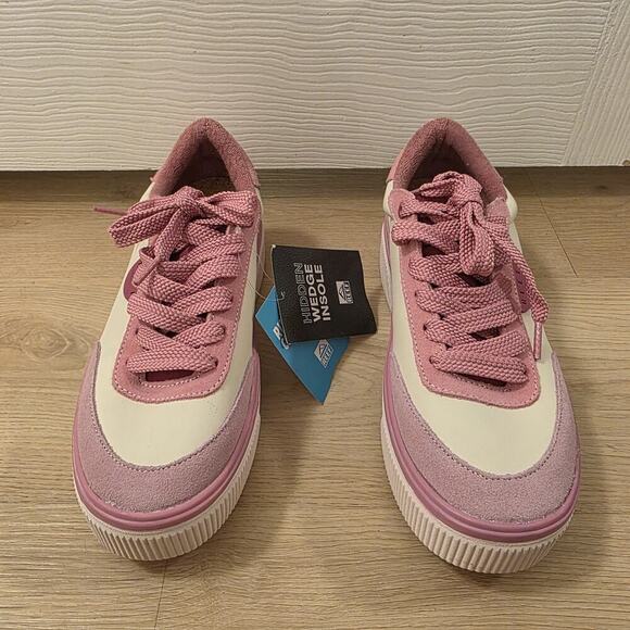 Reef Pink White Suede Lay Day Lift Platform Cute Outdoor Sneakers Size 8.5 - Picture 5 of 13